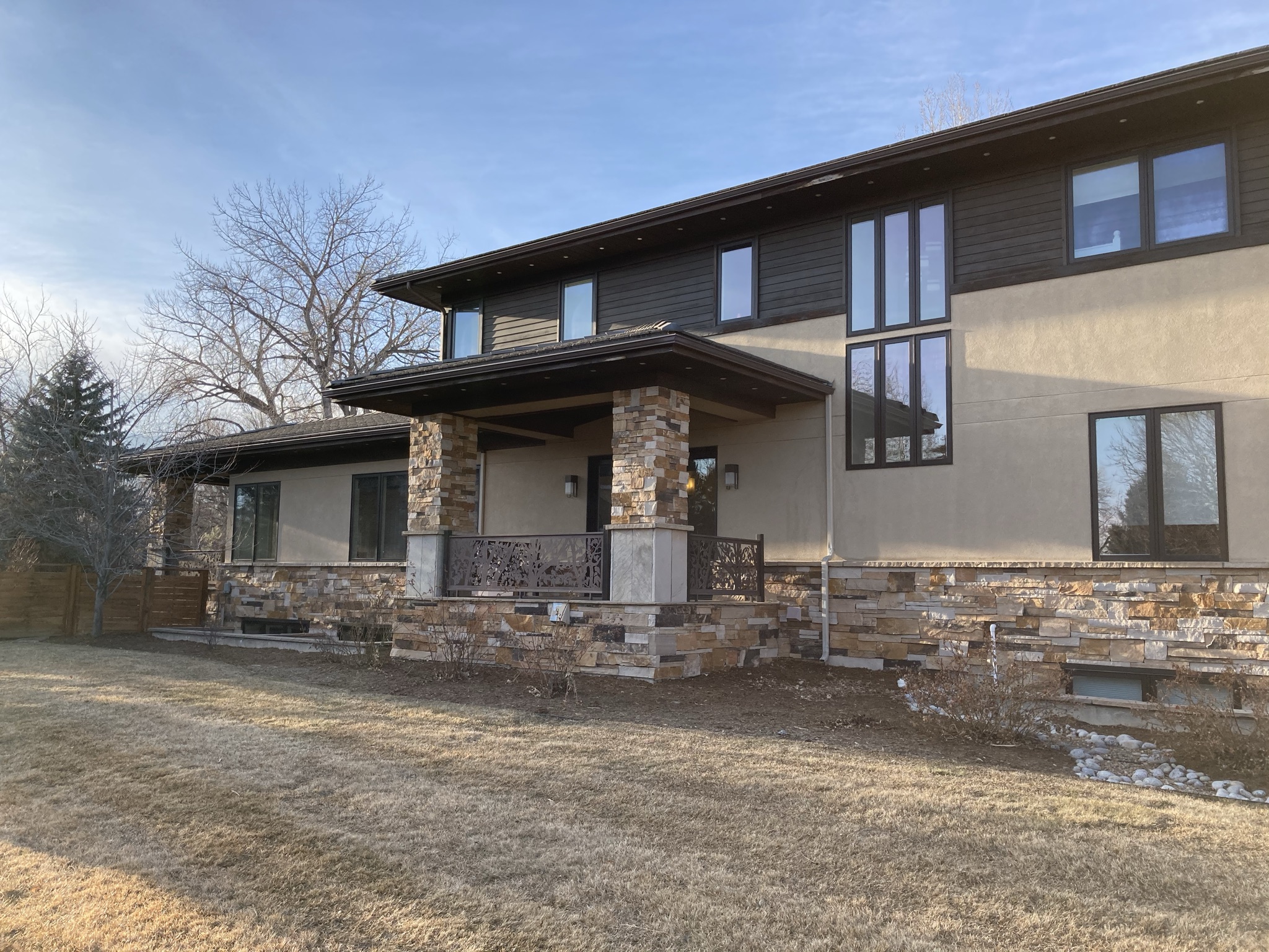 Before renovation of Parkside Villa showing the original front elevation of the Boulder residence prior to Studio B Architecture + Interiors