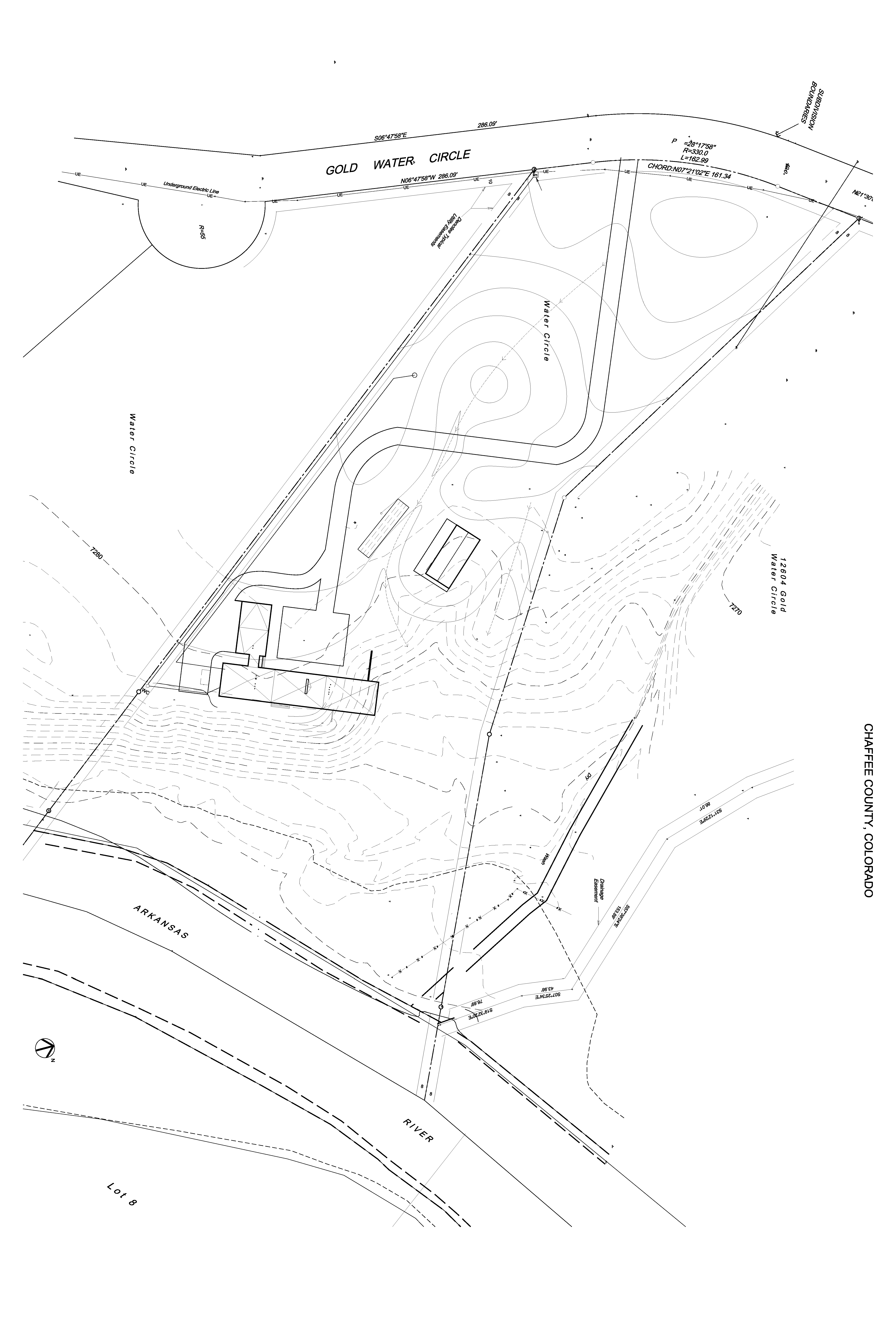 The Rivers Edge site plan illustrates how topography, property boundaries, access, and the river